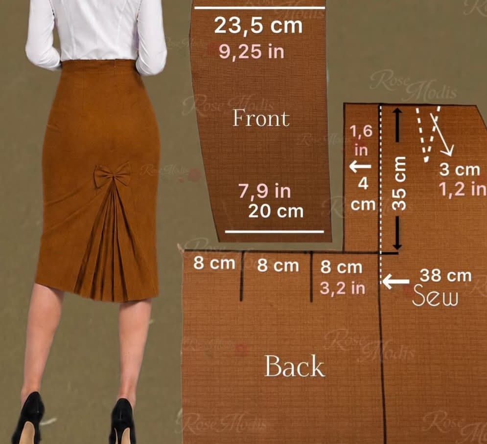 High-Waist Trumpet Pencil Skirt